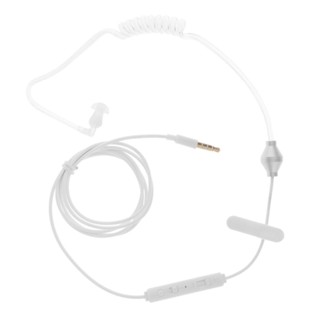 [空氣管單耳入耳式耳機防耳機 3.5 毫米耳機帶麥克風