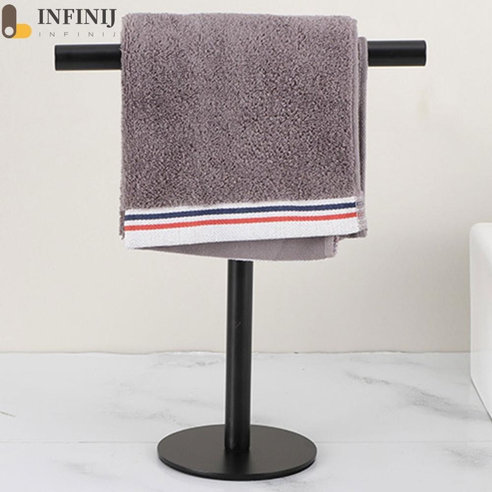 [infinij.tw] 立式毛巾架不鏽鋼浴室檯面可移動置物架手巾架