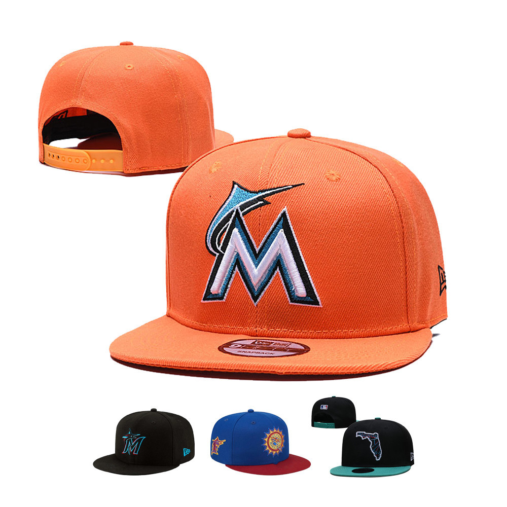 MLB 調整帽 邁阿密馬林魚隊 Miami Marlins 嘻哈帽 男女均可佩戴 戶外帽 時尚帽