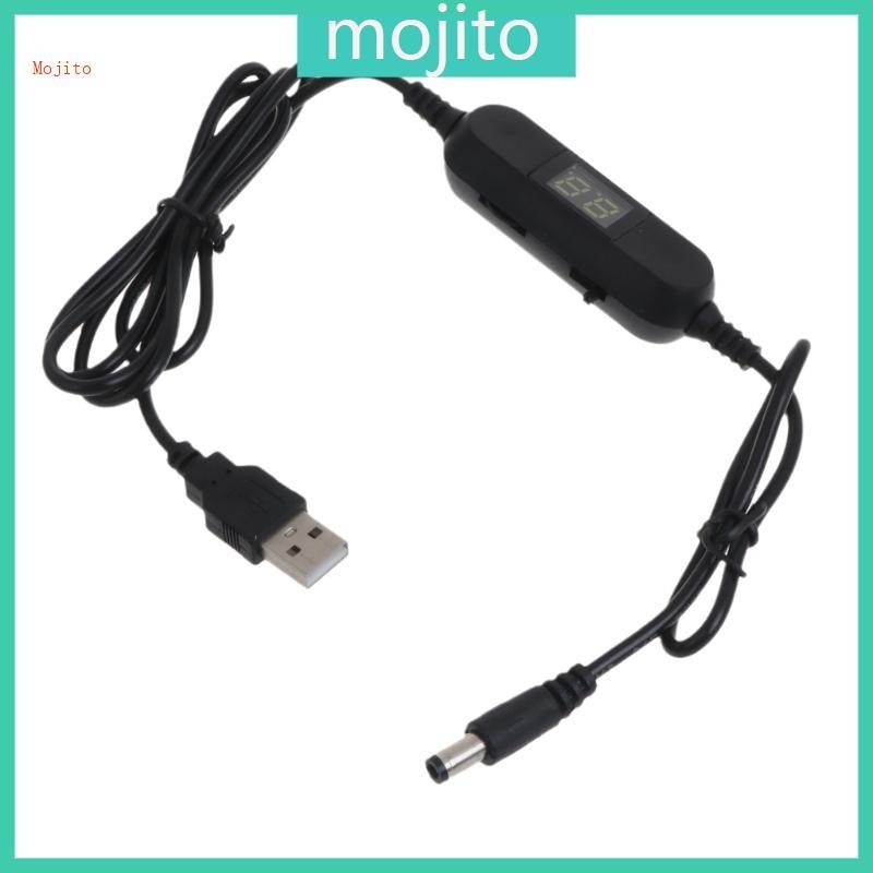 Mojito 5V USB轉5 5x2 1mm 1 5V 3V 4 5V 6V 9V 12V調節電壓電源線