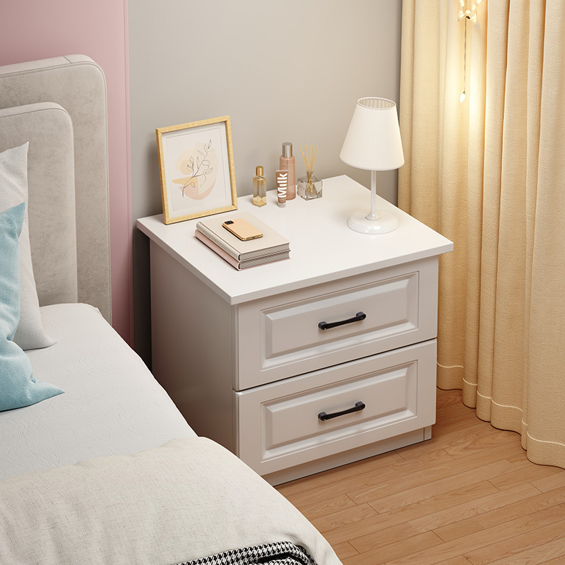 🔥現貨免運🔥 簡約床頭櫃 現代實木白色床頭櫃 北歐風儲物櫃 輕奢置物櫃 卧室床頭櫃 家用床邊柜子