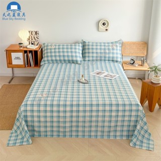 現貨 日式無印風床單 平板式床單 床罩 8色可選 A類水洗棉麻單層床單 床墊保護套 床蓋 單人/雙人/加大/特大 枕頭套