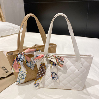 （現貨）繡花絲巾購物袋簡約斜背包韓版大容量購物袋