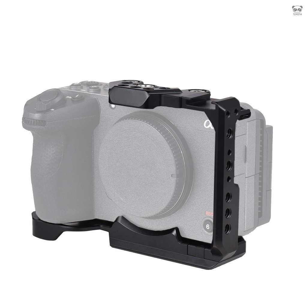 手持式相機籠鋁合金帶冷靴安裝數字 1/4 英寸和 3/8 英寸螺紋孔兼容 FX3/FX30 相機