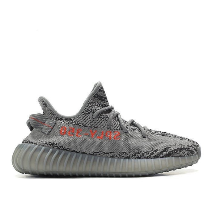 阿迪達斯Yeezy Boost 350 V2灰色灰黑橘字灰斑馬椰子鞋公司貨AH2203