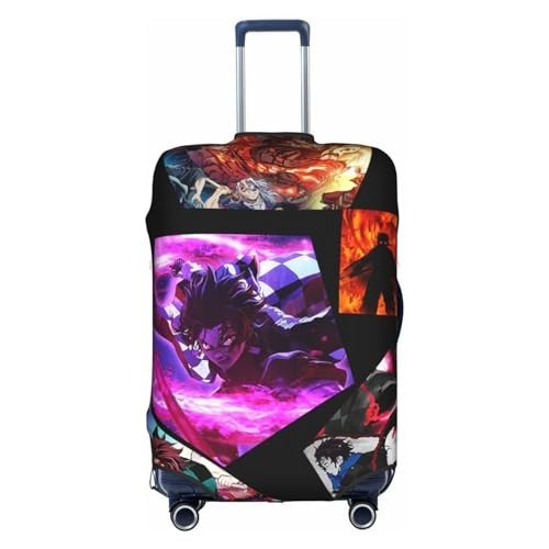 惡魔殺手動漫彈性行李套旅行箱保護套適合 29-32 英寸行李箱顏色 17