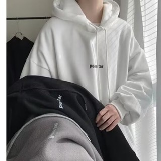 【HOT 本舖】男裝 男生連帽衛衣chic港風痞帥秋冬加絨外套韓版潮流上衣寬鬆ins潮牌
