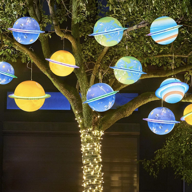 現貨新款星球燈藤球戶外防水掛樹燈燈光氛圍燈春節室外過年