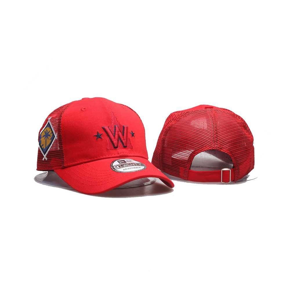 MLB 刺繡 透氣調整帽 華盛頓國民 Nationals 紅 棒球帽 彎帽 男女通用 球帽 潮帽 嘻哈帽 時尚潮帽