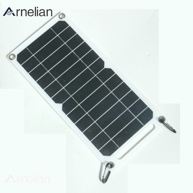 Arnelian Usb 太陽能電池板 6w 5v 戶外柔性面板便攜式登山露營旅行太陽能充電器發電機電源