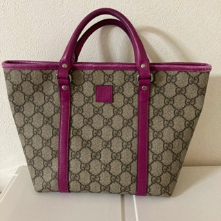 GUCCI 古馳 托特包 GG Supreme GG紋 PVC mercari 日本直送 二手