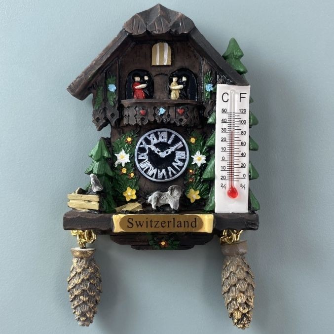 【旅行文創冰箱貼】 歐洲瑞士旅遊紀念創意立體民居咕咕鐘裝飾工藝品磁鐵冰箱貼收藏品