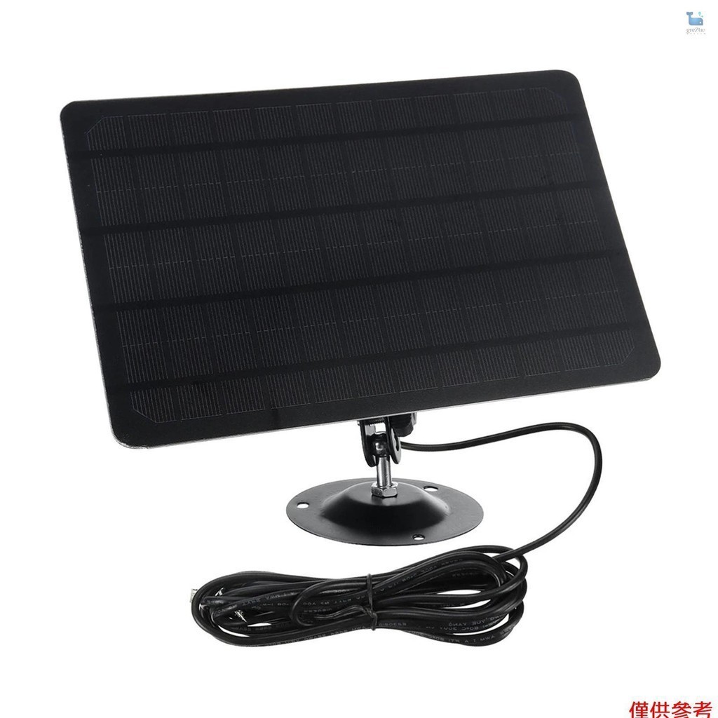 10w 6V Micro USB 太陽能電池板 2000mAh 360 度旋轉防水壁掛式單晶矽太陽能板用於 USB 攝像