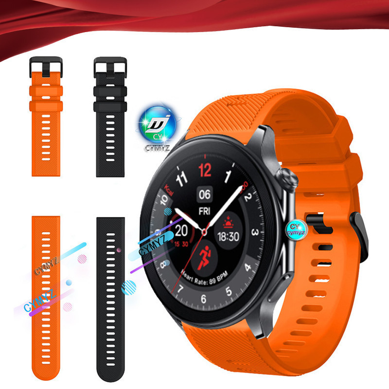 Oneplus Watch 2 錶帶 OPPO Watch X 錶帶矽膠錶帶運動腕帶