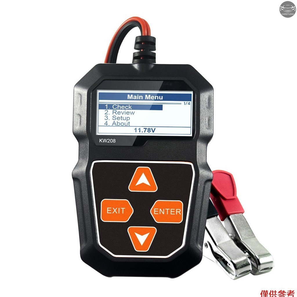 Konnwei KW208 12V 汽車電池負載測試儀專業汽車交流發電機分析儀 - 用於汽車/船/摩托車的波形電壓測試