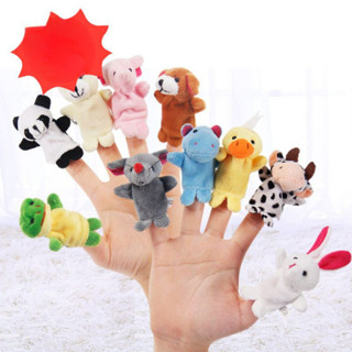 毛絨玩具動物手指玩偶 手指娃娃幼教玩偶 嬰兒寶寶安撫玩具