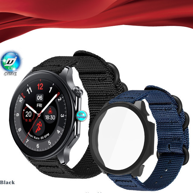 Oppo Watch X 錶帶 Oneplus Watch 2 錶帶的尼龍錶帶運動腕帶 oppo Watch X 保護殼