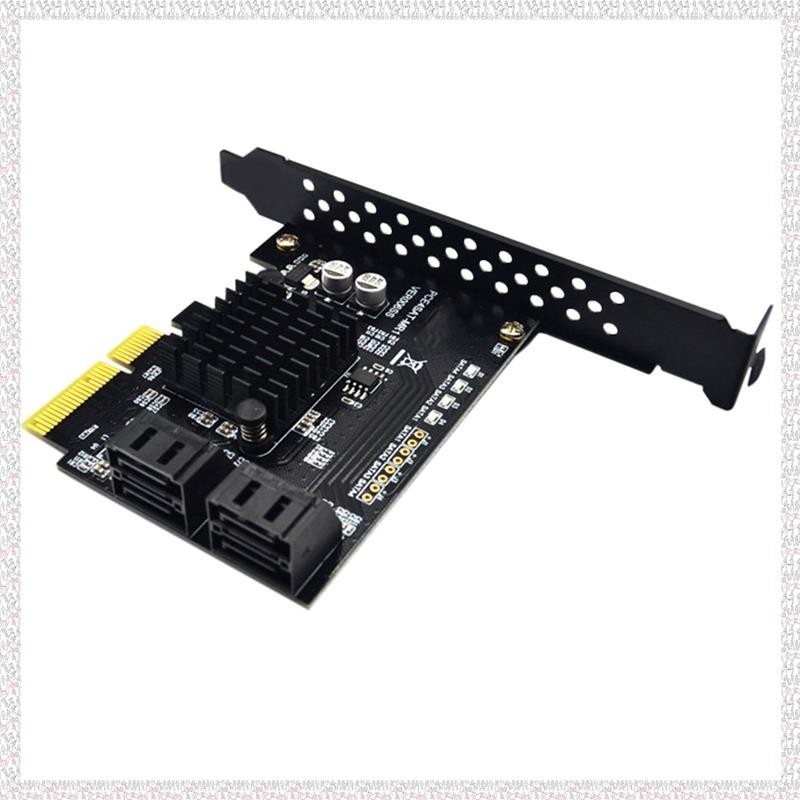 (U P Q E)SATA PCI-E4 端口擴展卡 SATA 控制器卡 PCI 轉 SATA 3.0