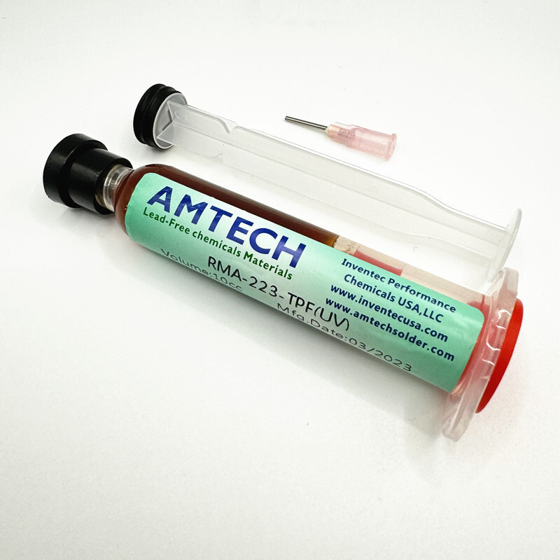 AMTECH環保RMA-223助焊膏支裝10cc針筒焊膏BGA芯片維修助焊油松香助焊劑
