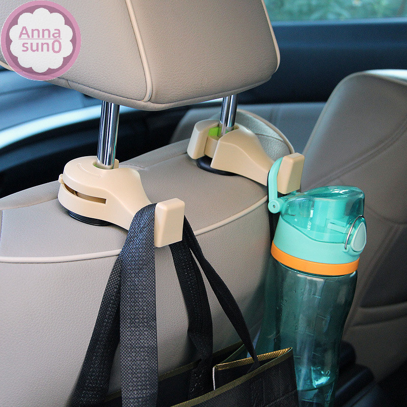 Annasun 1 對高品質通用汽車後掛鉤頭枕支架座椅靠背衣架包手提包錢包可折疊夾汽車配件 HG
