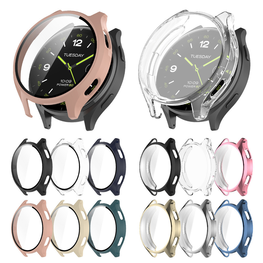 Xiaomi Watch 2 一體式保護殼 PC+鋼化玻璃 小米手錶 Watch2 TPU殼 手錶殼 電鍍保護殼