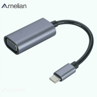 Arnelian USB C 轉 VGA 適配器電纜 C 型轉 VGA 顯示器轉換器,用於電視投影儀投影屏幕播放