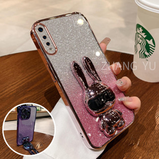 外殼 VIVO S1 PRO手機殼TPU 3D NICE兔子立體聲支架柔性矽膠超薄電鍍軟殼