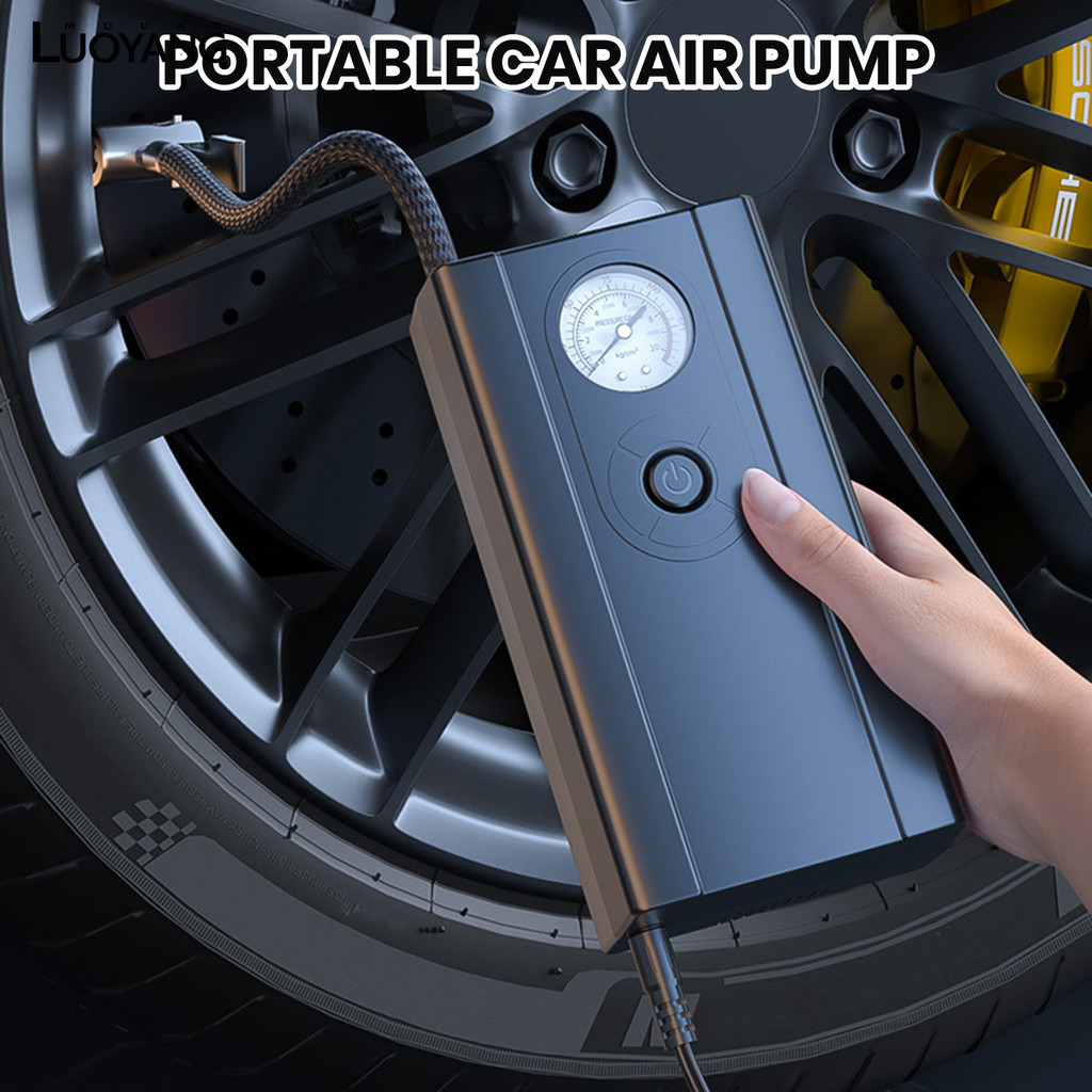 洛陽牡丹 車用充氣泵汽車便攜式打氣泵電動小轎車用輪胎無線迷你打氣筒