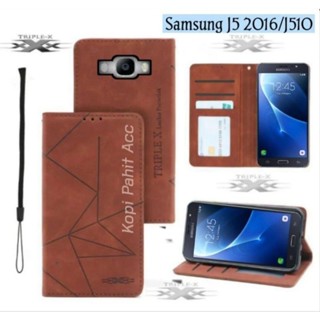 SAMSUNG HP 手機殼三星 Galaxy J5 2016 J510 翻蓋錢包手機皮套磁性翻蓋錢包外殼