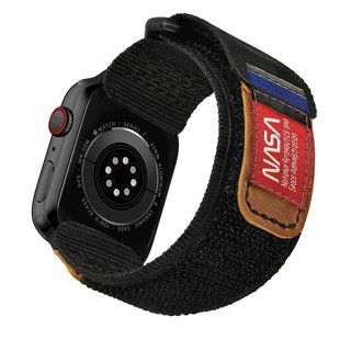 Mifa Apple Watch EDC-34 NASA系列尼龍皮革錶帶42/44/45/49mm/ 太空黑 eslite誠品