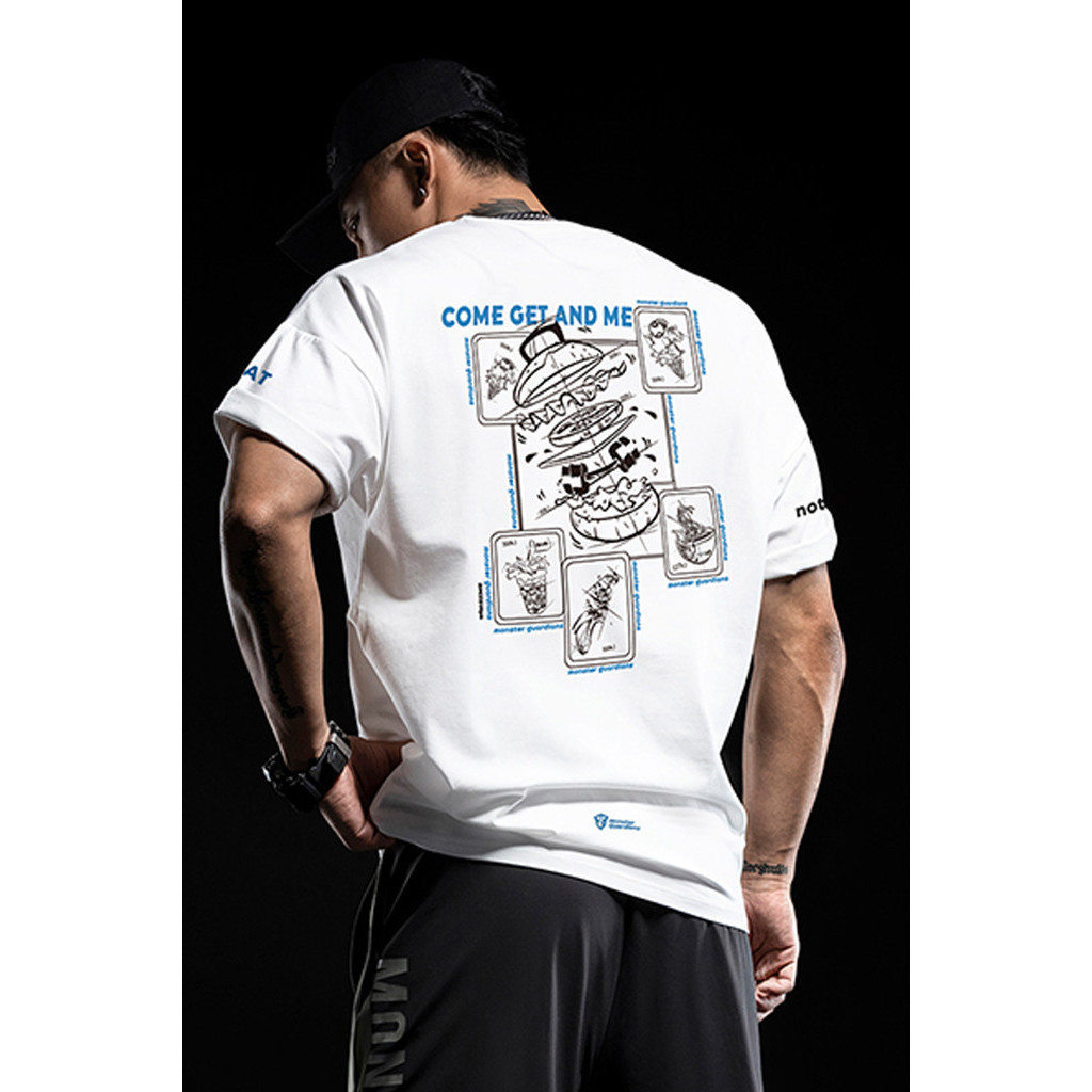 潮牌Monster Guardians健身運動擼鐵短袖男士美式寬鬆印花情侶T恤MSGD0224