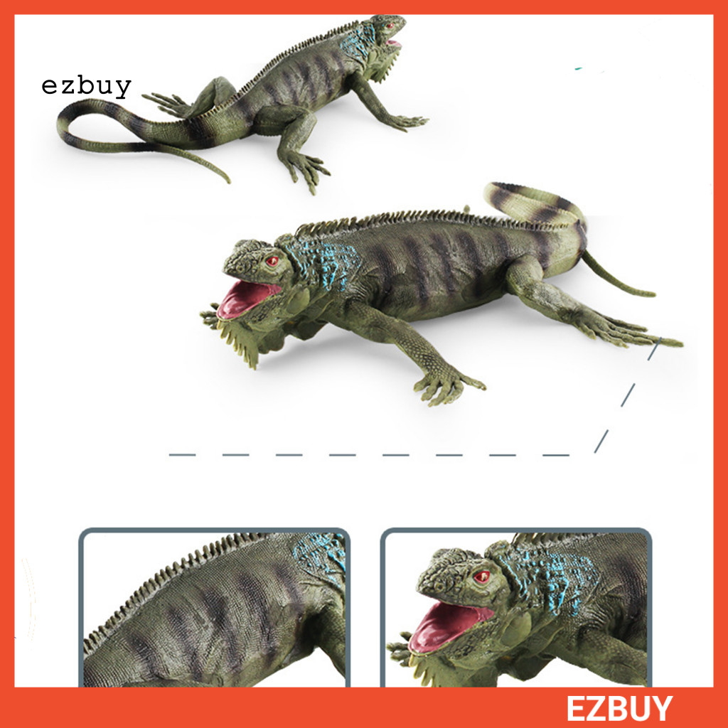【EY】爬蟲雕像模型仿真可愛蜥蜴變色龍鬍鬚龍實體模型擺件PVC爬蟲兩棲公仔擺件益智玩具