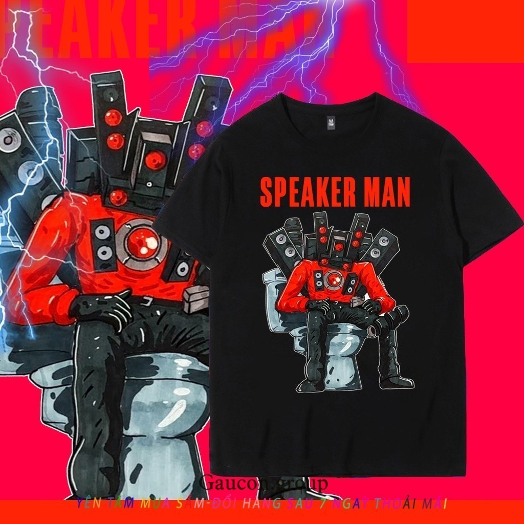 Hot Titan Speaker Man Skibidi 廁所 T 恤黑色揚聲器嬰兒酷禮物