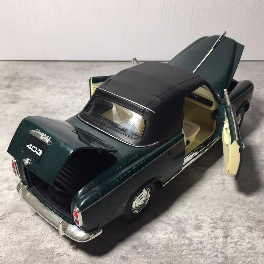 1:18標緻1957版PEUGEOT403敞篷跑車老爺車