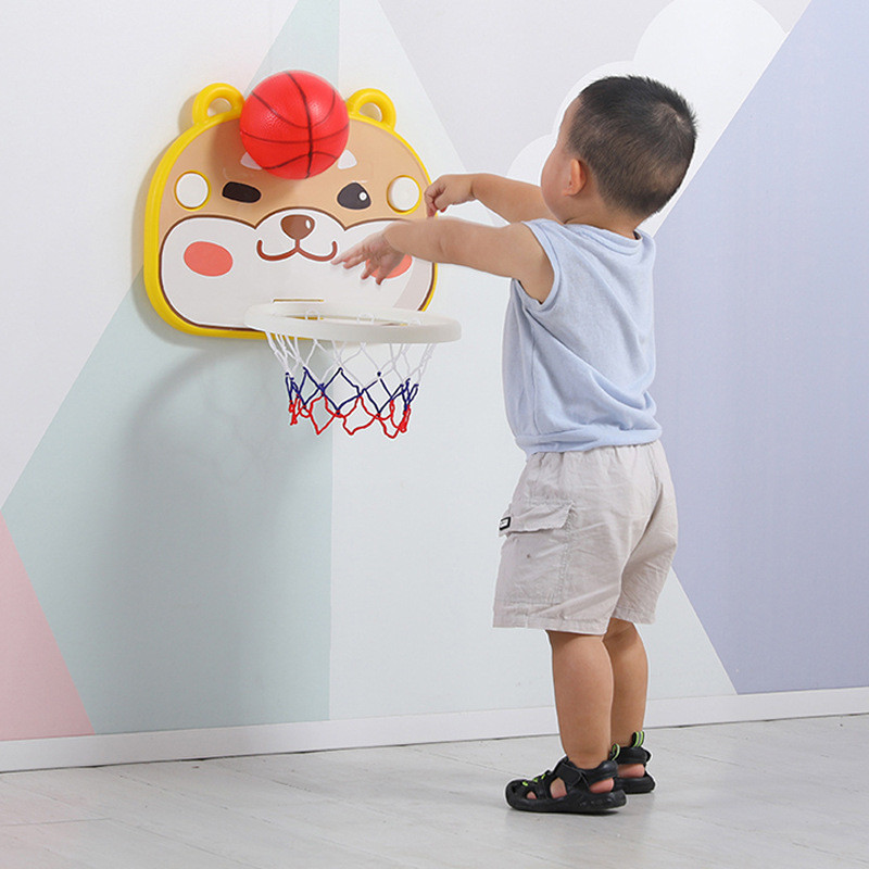兒童室內籃球架免打孔投籃框架皮球男孩寶寶可陞降懸掛式傢用戶外