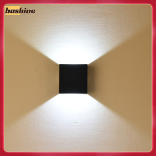 Bushine 可調式 6W LED 壁燈 AC85-265V COB 防水鋁立方戶外門廊壁燈