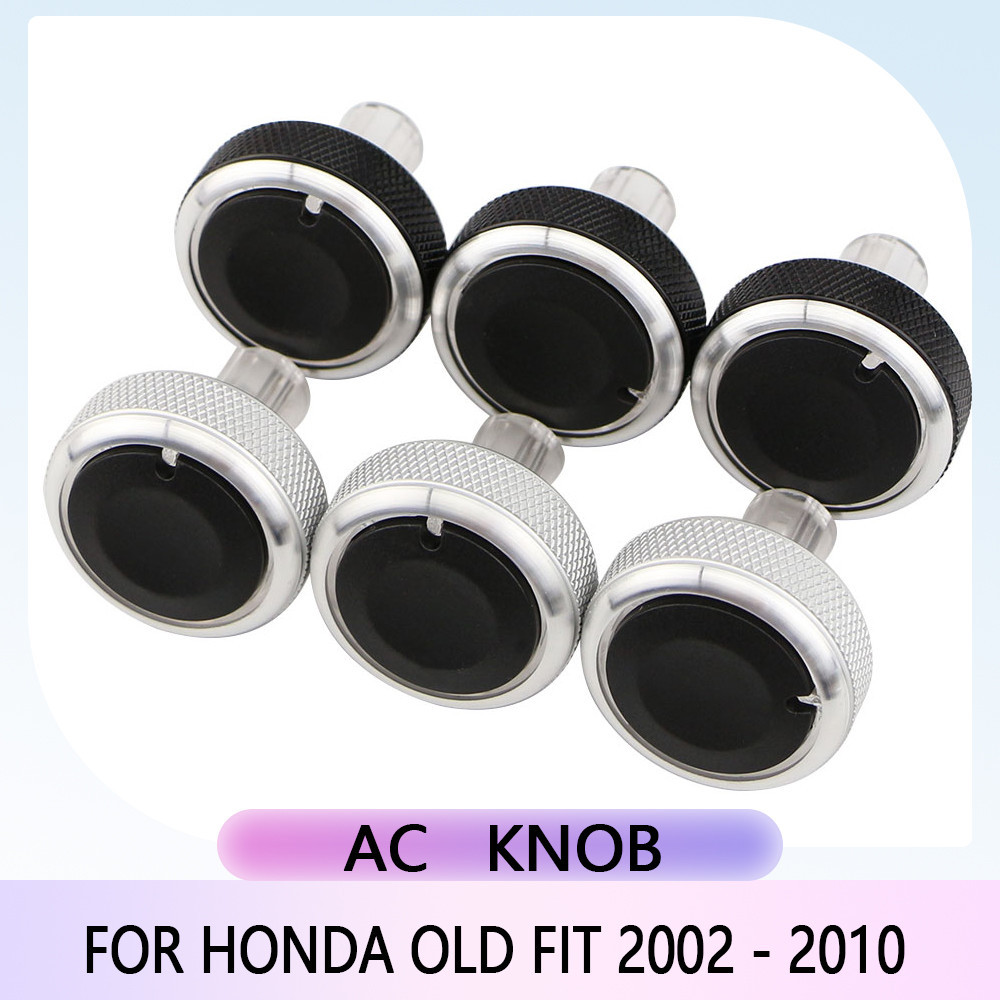 HONDA 適用於本田 Old Fit 2002 - 2010 AC 旋鈕鋁合金配件的汽車空調旋鈕熱控制開關按鈕旋鈕