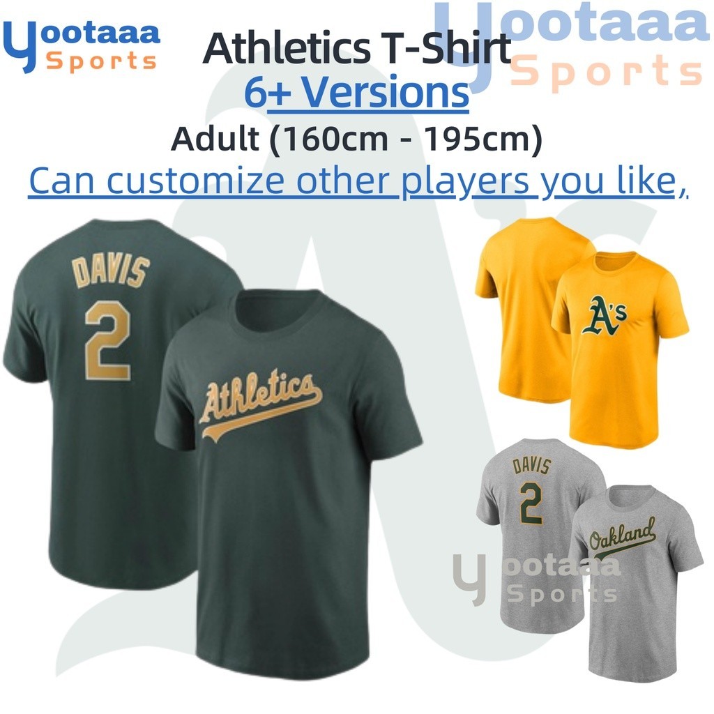 MLB 運動家隊 Oakland Athletics 速乾 短袖 運動 T恤 [S-3XL] Cabrera Davis