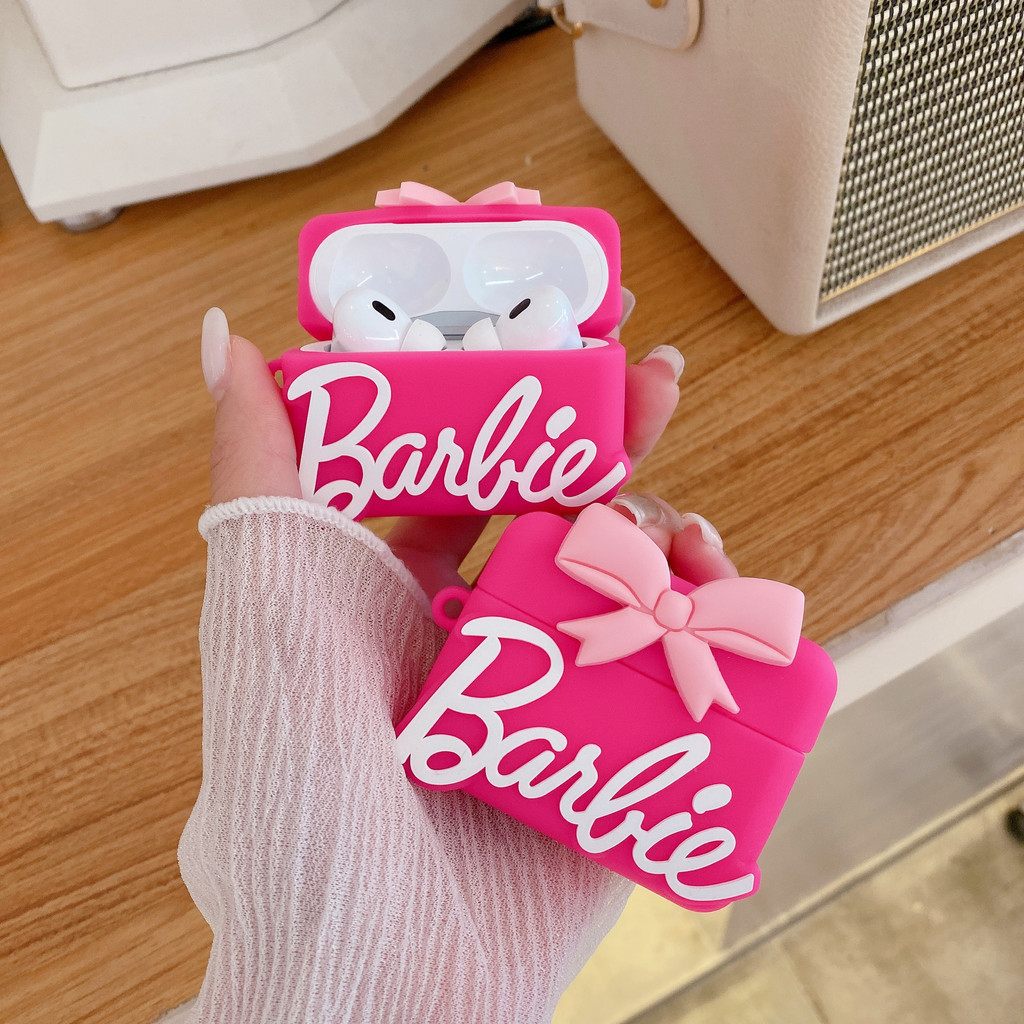 矽膠 Barbie AirPods Pro2 1 2 3 Apple 耳機套保護套帶防摔保護 iphone AirPod