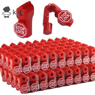 釘鉤鎖止動鎖 100 件塑料紅色止動鎖防盜鎖零售銷鉤安全展示掛鉤鎖