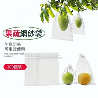 【臺灣現貨】無花果套袋 多尺寸 100入 防蟲網袋 紗網袋 雪紗網 水果網袋 百香果套袋鮮 百香果套袋 草莓套袋 網紗袋