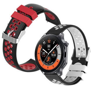 時尚矽膠錶帶適用於 OPPO Watch X 智慧手錶 錶帶 錶鏈 雙色 拼色 運動手環 OPPO手錶X 腕帶 錶鏈