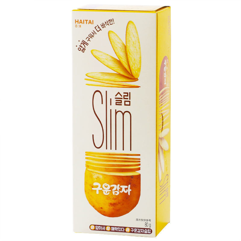 【美眉美味商城】💟台灣出貨💟韓國進口海太Slim馬鈴薯薄脆餅干80g*2網紅休閑小吃食品看劇零食