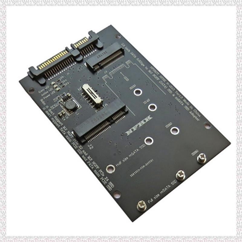 (U P Q E)M.2 NGFF MSATA SSD 轉 2.5 英寸 SATA 6.0Gbps 2 合 1 適配器轉
