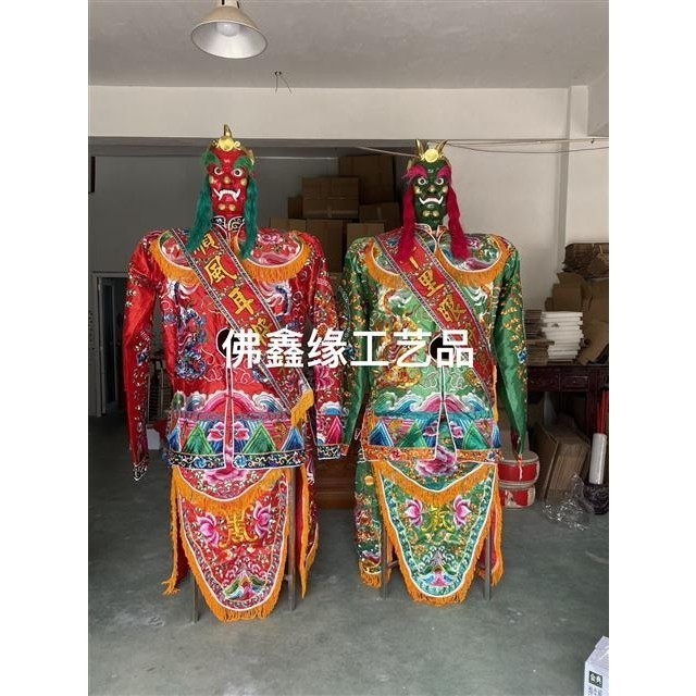 佛具用品~臺版大神將 千里眼將軍 順風耳將軍 可訂製頭桶 廟會遊神神將