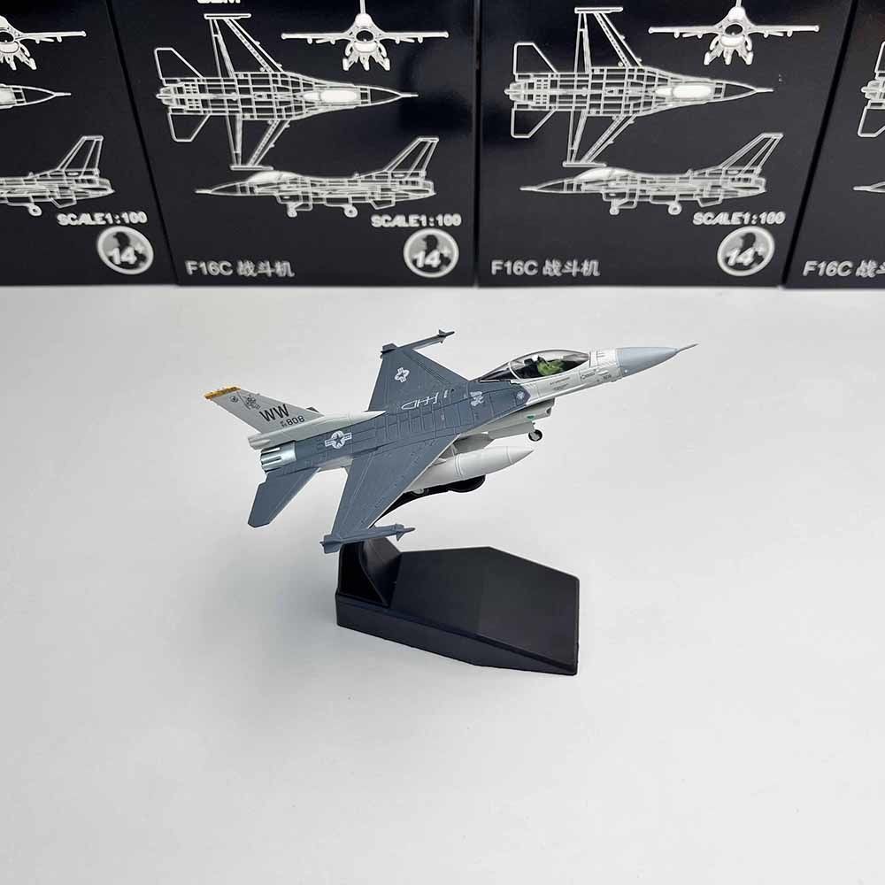 Amer 1/100美軍F16合金戰鬥機F-16C合金仿真靜態飛機軍事模型擺件