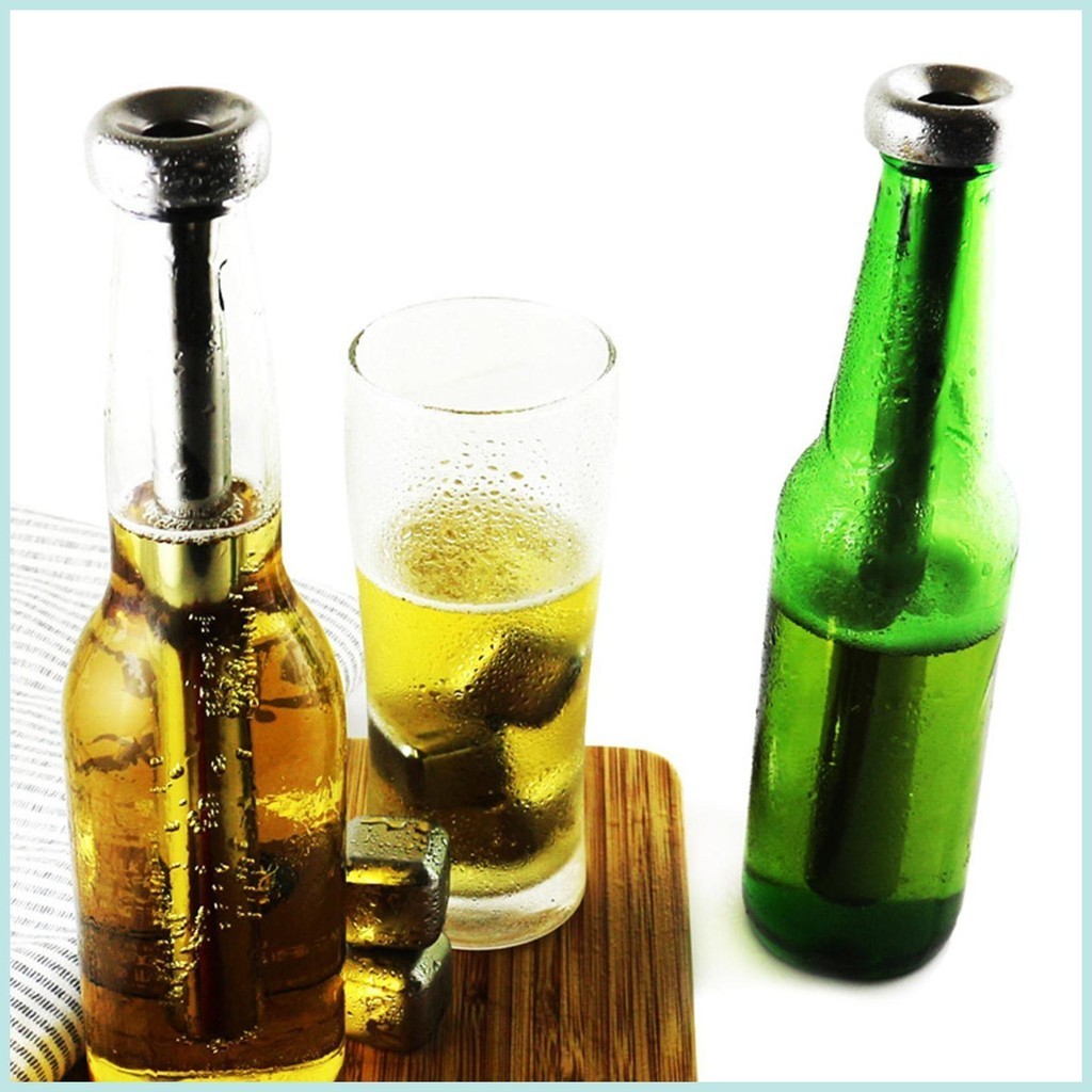 啤酒冷卻棒 2 件裝可重複使用的啤酒瓶冷卻棒廚房飲水器哥特哥特夏季冷卻器