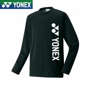Yonex新款羽毛球衛衣春季男女長袖t恤舒適純棉專業運動服網球運動上衣
