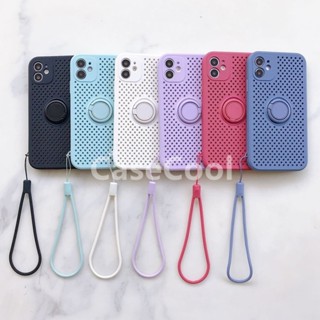 酷殼精品！適用於 IPhone 12 11 Pro Max 的散熱透氣手機殼帶指環軟後蓋 防摔保護套