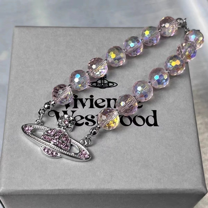 Vivienne Westwood 水晶項鍊鎖骨鏈鑽石手鍊百搭